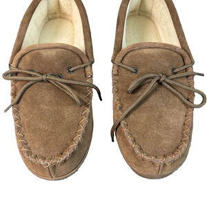 Red Wing Men's Tan Brown Loafer Slippers Warm Winter Outdoor Slippers- Size 9M